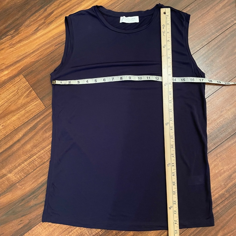 Everlane Luxe Drape Muscle Tank Top Navy Blue XS - Picture 5 of 8